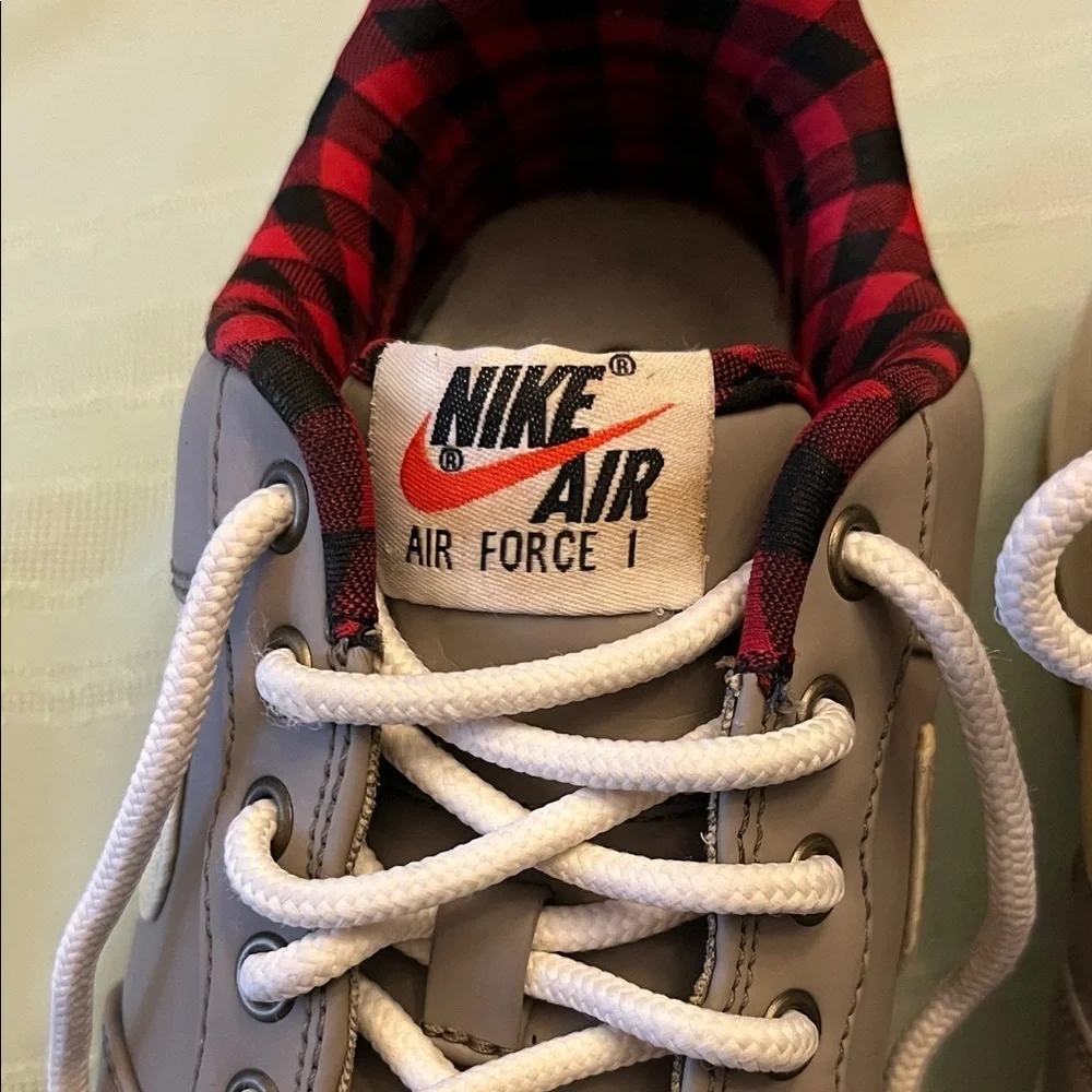 Nike Air Force 1 Gray and Red Sneakers size 8.5